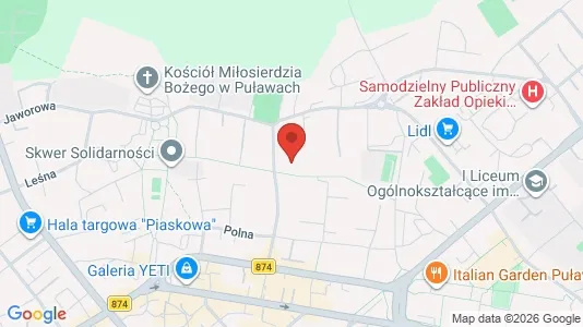 Espacios de oficina En alquiler i Puławski - kort over placeringen