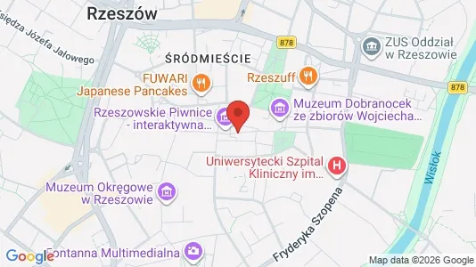 Toimistotilat Vuokrattavana i Rzeszów - kort over placeringen