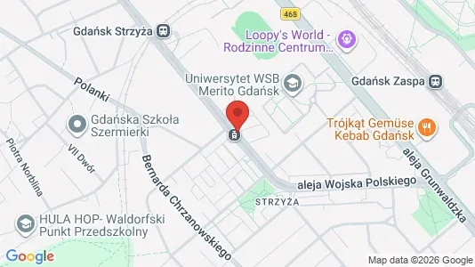 Office spaces for rent i Gdańsk - kort over placeringen