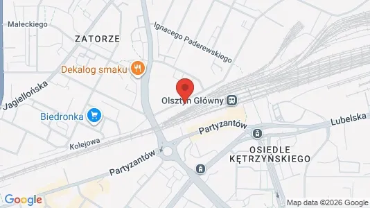 Lokale biurowe Do wynajęcia i Olsztyn - kort over placeringen
