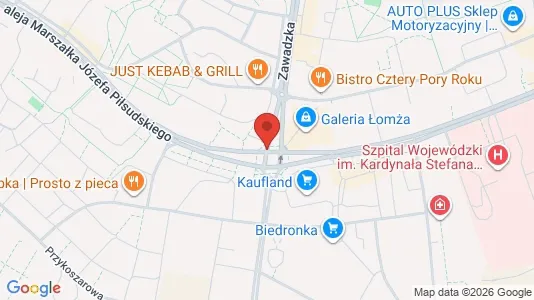 Kontorlokaler til leje i Łomża - kort over placeringen