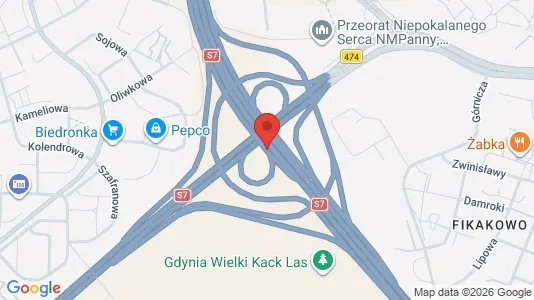 Office spaces for rent i Gdynia - kort over placeringen