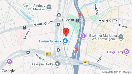 Büros zur Miete i Gdańsk - kort over placeringen