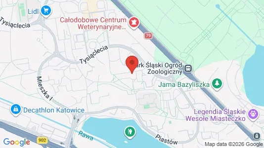 Kontorlokaler til leje i Katowice - kort over placeringen