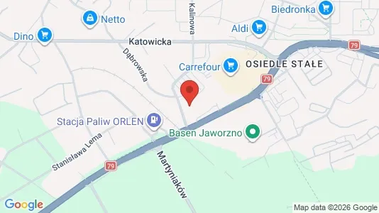 Espacios de oficina En alquiler i Jaworzno - kort over placeringen