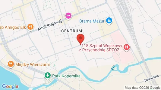 Kontorer til leie i Ełcki - kort over placeringen