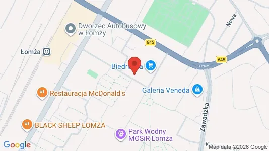 Kontorlokaler til leje i Łomża - kort over placeringen