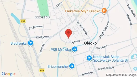 Office spaces for rent i Olecki - kort over placeringen