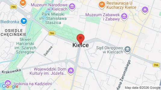 Toimistotilat Vuokrattavana i Kielce - kort over placeringen