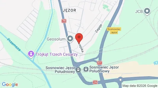 Büros zur Miete i Sosnowiec - kort over placeringen