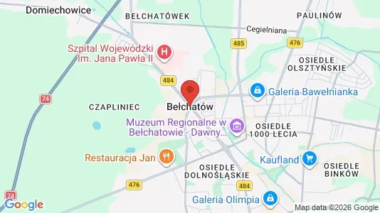 Toimistotilat Vuokrattavana i Bełchatowski - kort over placeringen