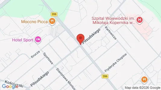 Kontorer til leie i Koszalin - kort over placeringen