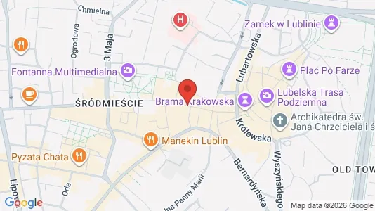Kontorlokaler til leje i Lublin - kort over placeringen