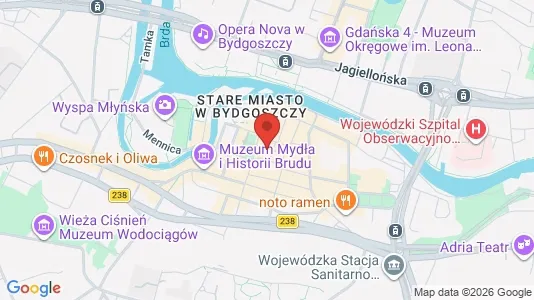 Office spaces for rent i Bydgoszcz - kort over placeringen