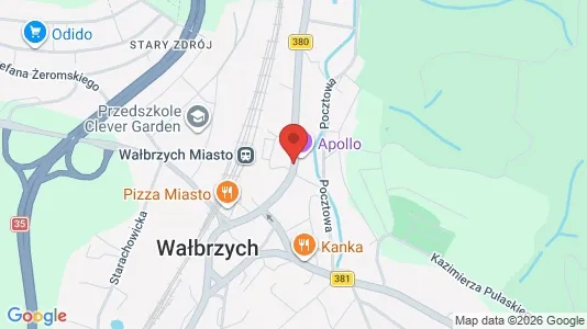 Toimistotilat Vuokrattavana i Wałbrzych - kort over placeringen