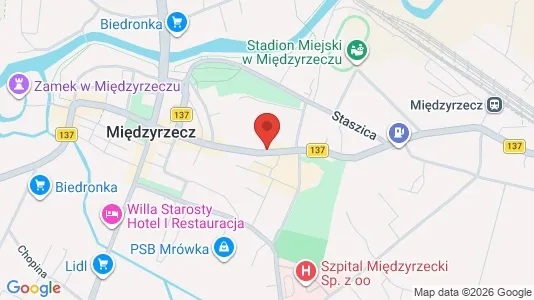 Büros zur Miete i Międzyrzecki - kort over placeringen