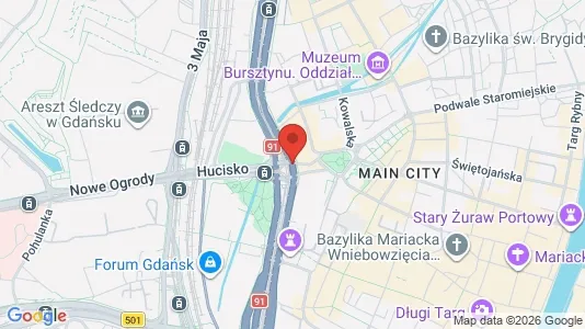 Office spaces for rent i Gdańsk - kort over placeringen
