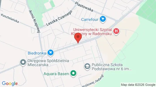 Office spaces for rent i Radomszczański - kort over placeringen