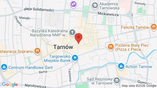 Kontorer til leie i Tarnów - kort over placeringen