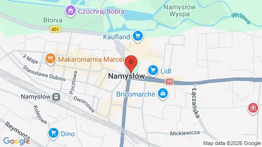Kontorlokaler til leje i Namysłowski - kort over placeringen