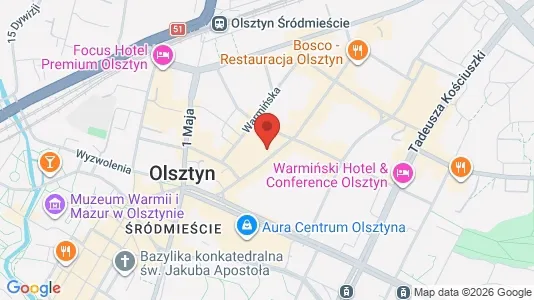 Lokale biurowe Do wynajęcia i Olsztyn - kort over placeringen