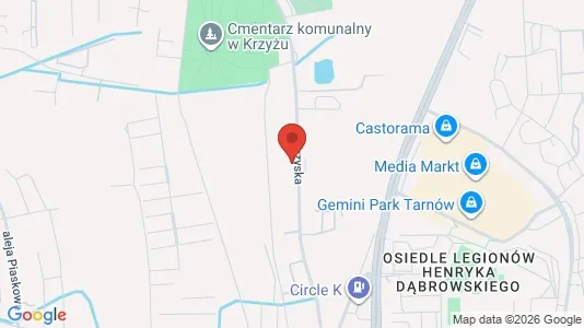 Kontorer til leie i Tarnów - kort over placeringen
