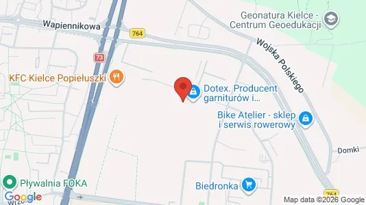 Büros zur Miete i Kielce - kort over placeringen