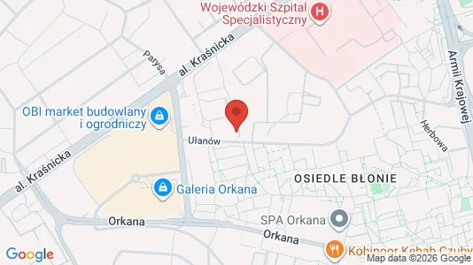 Office spaces for rent i Lublin - kort over placeringen