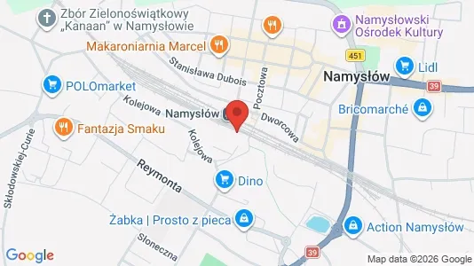 Office spaces for rent i Namysłowski - kort over placeringen