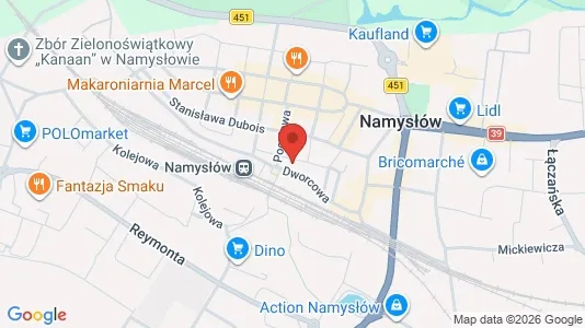 Kontorlokaler til leje i Namysłowski - kort over placeringen