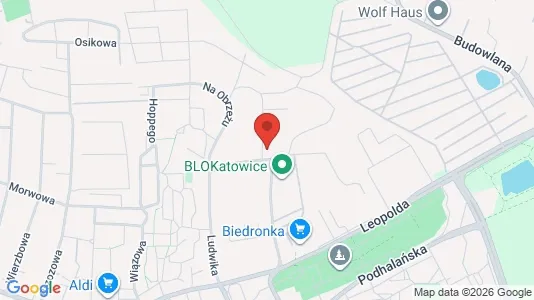 Kontorer til leie i Katowice - kort over placeringen