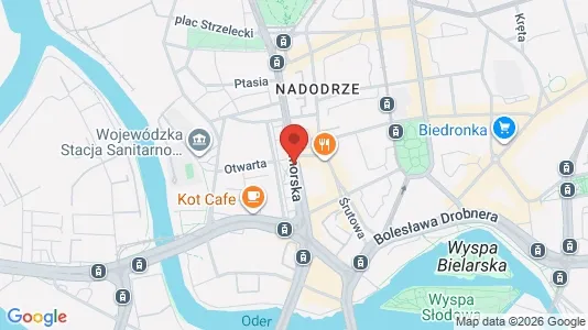 Kontorslokaler för uthyrning i Wrocław - kort over placeringen