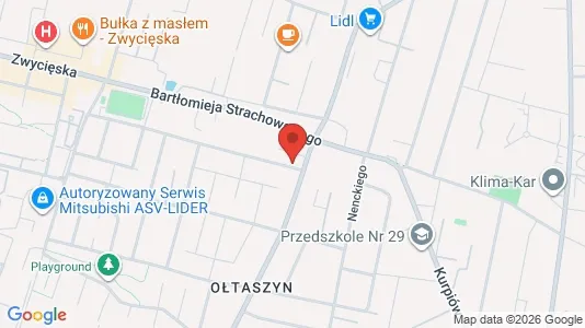 Kantorruimte te huur i Wrocław - kort over placeringen