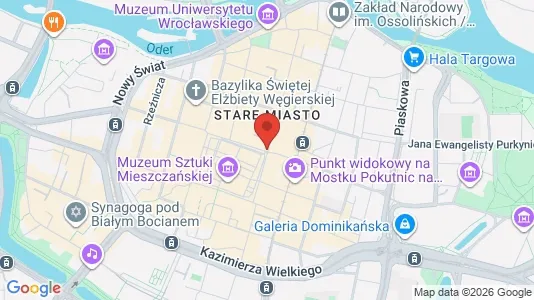 Office spaces for rent i Wrocław - kort over placeringen