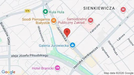 Office spaces for rent i Białystok - kort over placeringen
