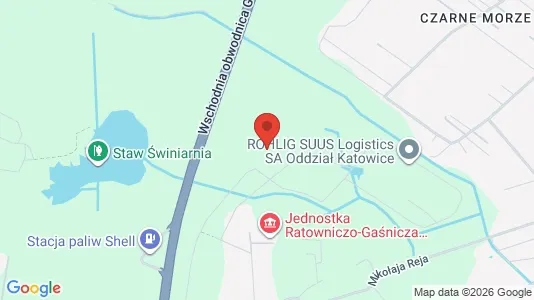 Kontorlokaler til leje i Sosnowiec - kort over placeringen