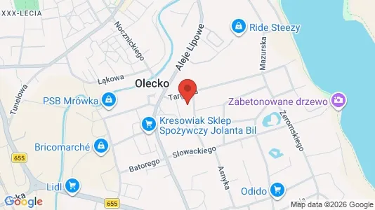 Toimistotilat Vuokrattavana i Olecki - kort over placeringen