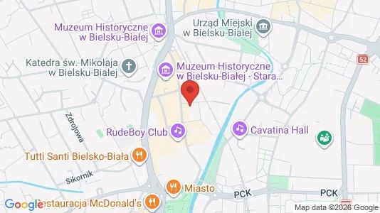 Office spaces for rent i Bielsko-Biała - kort over placeringen