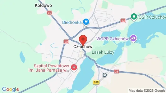 Kontorlokaler til leje i Człuchowski - kort over placeringen