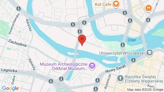 Office spaces for rent i Wrocław - kort over placeringen