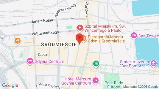 Office spaces for rent i Gdynia - kort over placeringen