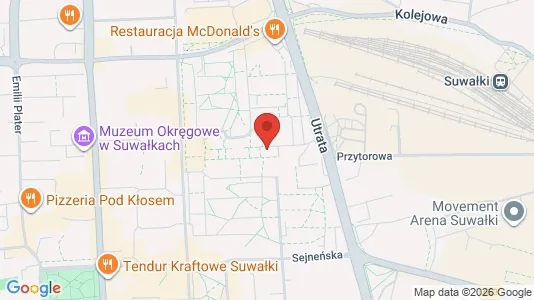 Kontorlokaler til leje i Suwałki - kort over placeringen