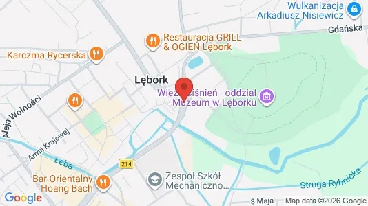 Office spaces for rent i Lęborski - kort over placeringen