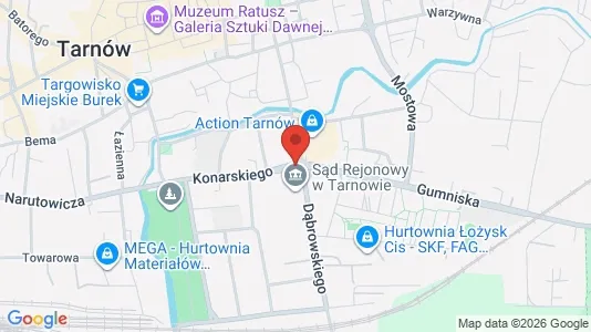 Kantorruimte te huur i Tarnów - kort over placeringen