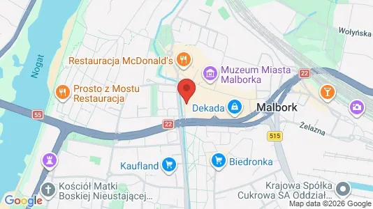 Kantorruimte te huur i Malborski - kort over placeringen