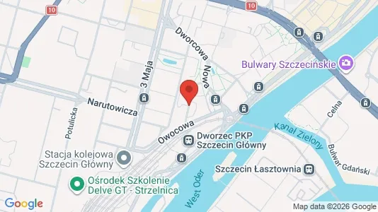 Office spaces for rent i Szczecin - kort over placeringen
