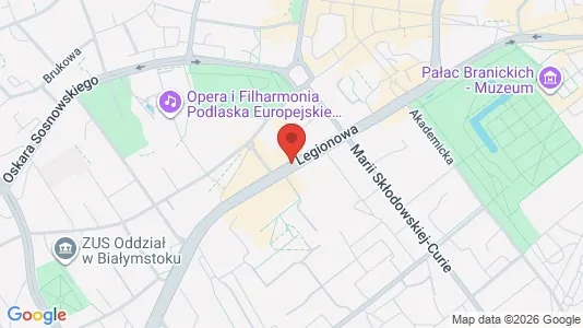Office spaces for rent i Białystok - kort over placeringen