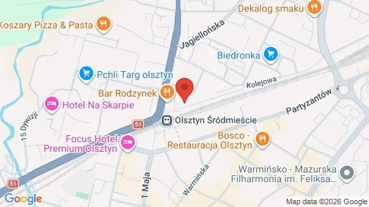Office spaces for rent i Olsztyn - kort over placeringen