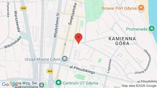 Kantorruimte te huur i Gdynia - kort over placeringen