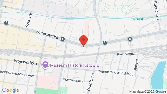 Kontorlokaler til leje i Katowice - kort over placeringen